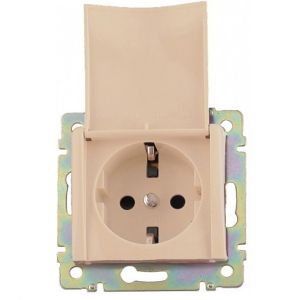 774320 Розетка 2К+З нем.ст.(сл.кость)