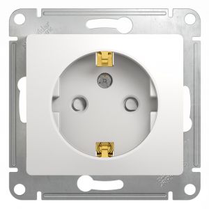 Розетка 1-ая с/з б/ш GSL000143 Clossa белая Schneider Electric