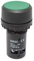 Кнопка SW2C-10D зеленая с подсв.NO IP54 EKF